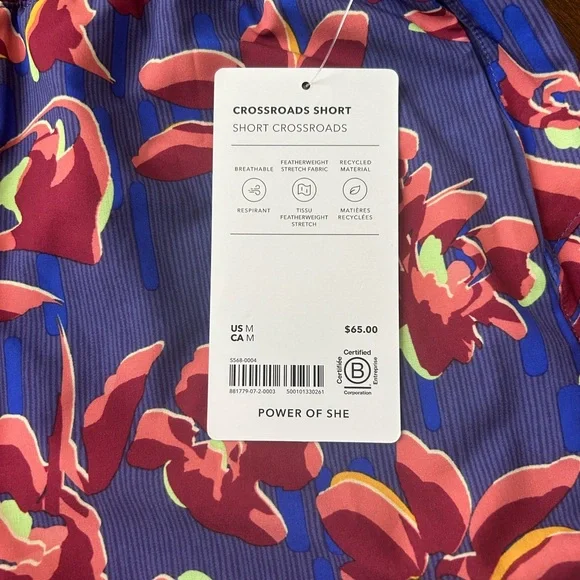 Athleta Women’s Crossroads Athletic Shorts Vibrant Design - Picture 10 of 10